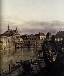 Der Wassergraben des Zwingers in Dresden